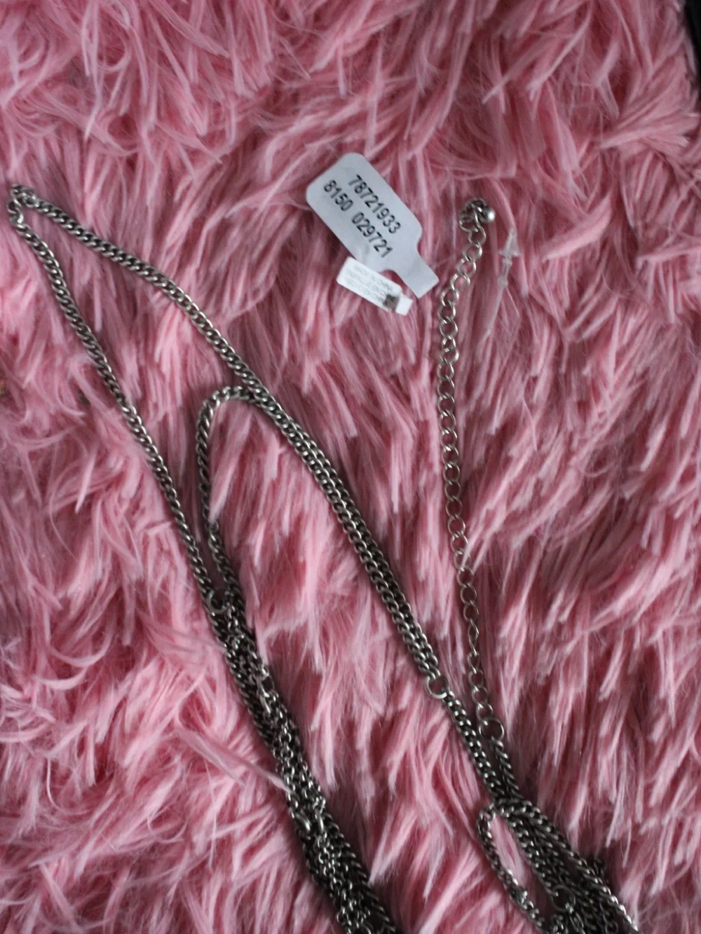Silver Draped Chain Body Jewelry Bralette Top Statement Festival Piece MSRP $88